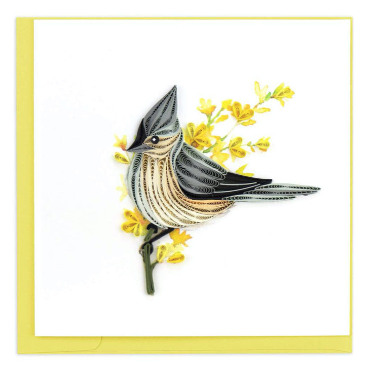 Greeting card by Quilling Card. Certified Fair Trade art cards handcrafted in Vietnam. 6" x 6" Blank inside. Extra postage required.  An ideal card to send to a friend or frame it as art!
