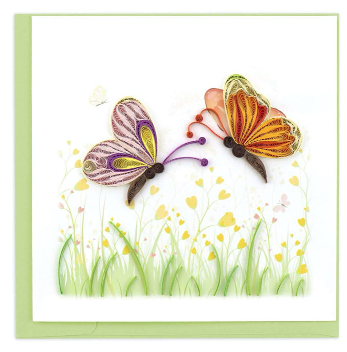 Handcrafted quilled art card that's truly a work of art.  Certified Fair Trade made in Vietnam. 