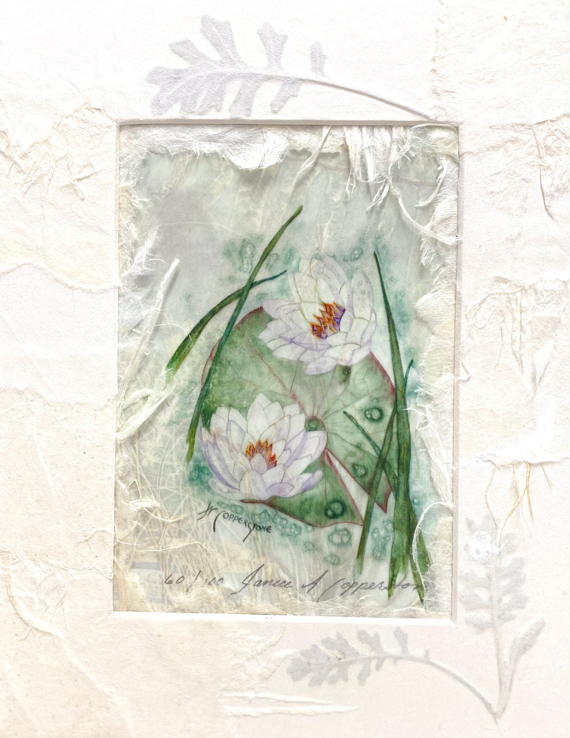 Waterlily - Mixed media fine art print by Janice A. Copperstone of Milford, Mich.  