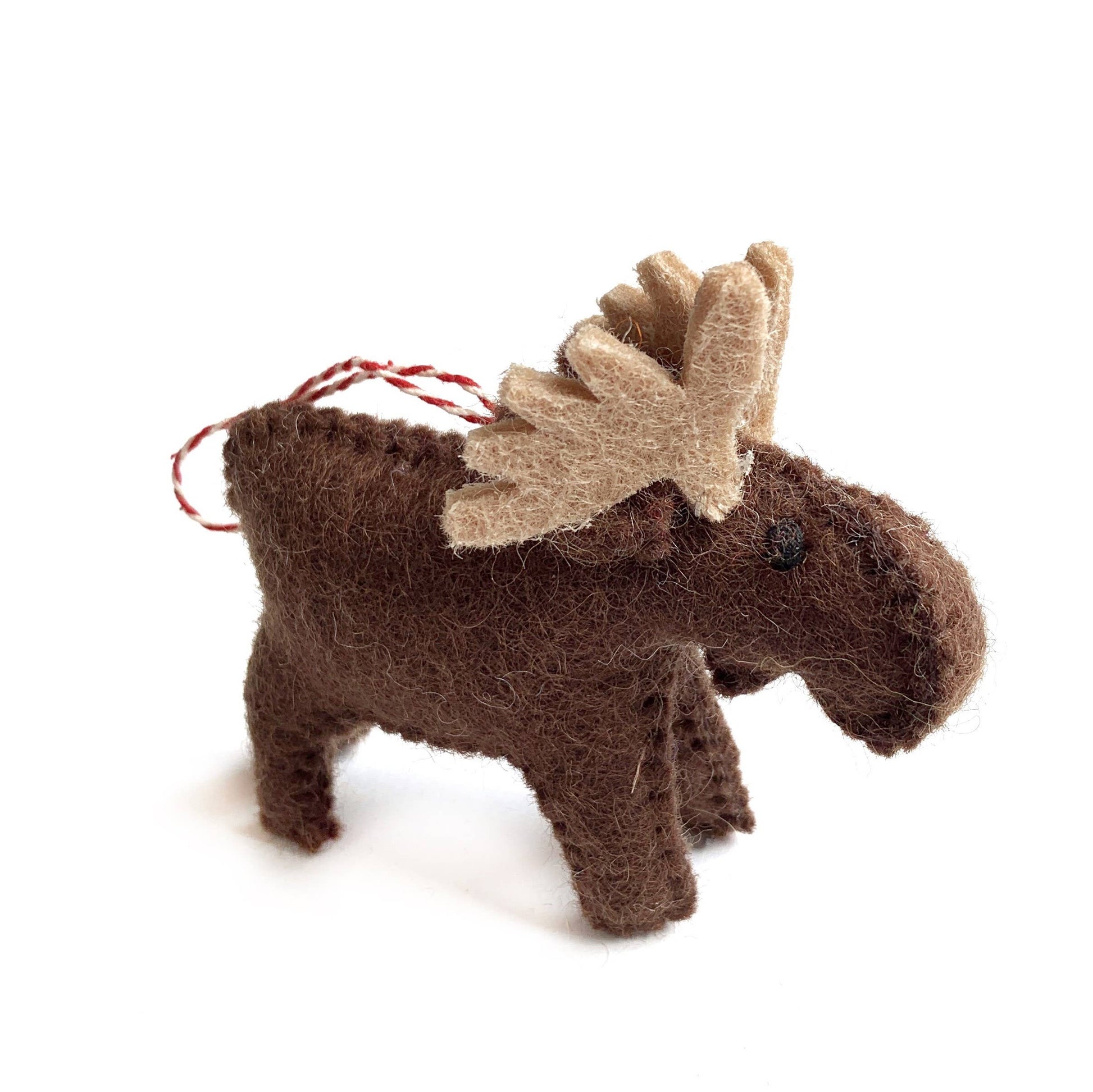 Moose Felt Wool Ornament