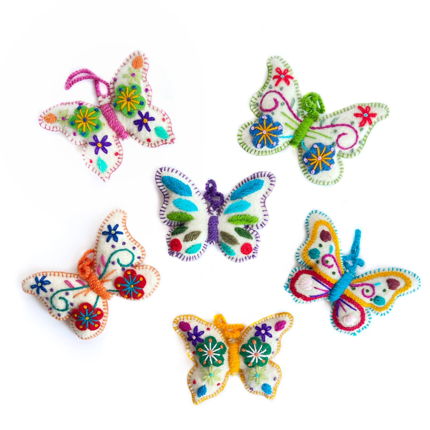 White Butterfly Ornaments