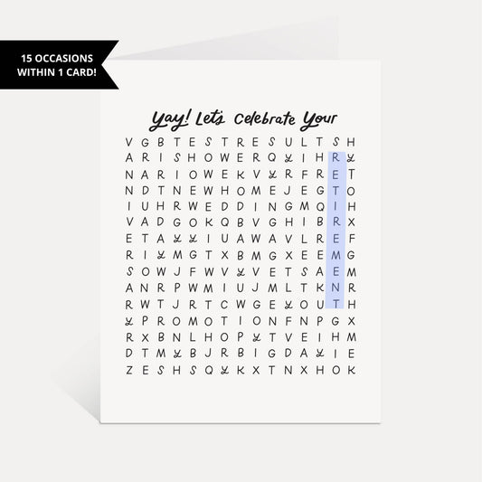 Let's Celebrate Wordsearch Card