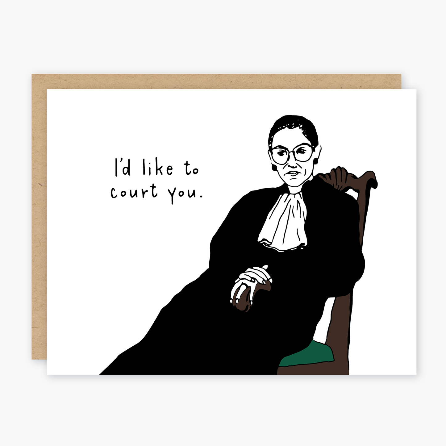 Ruth Bader Ginsburg I'd Like to Court You Card by Party of One.