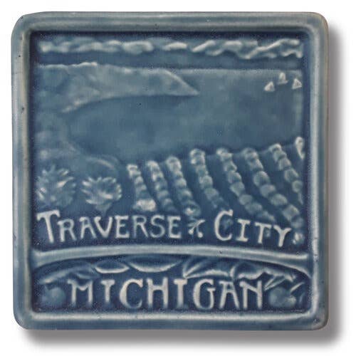 Traverse City, Michigan Art Tile 6x6"