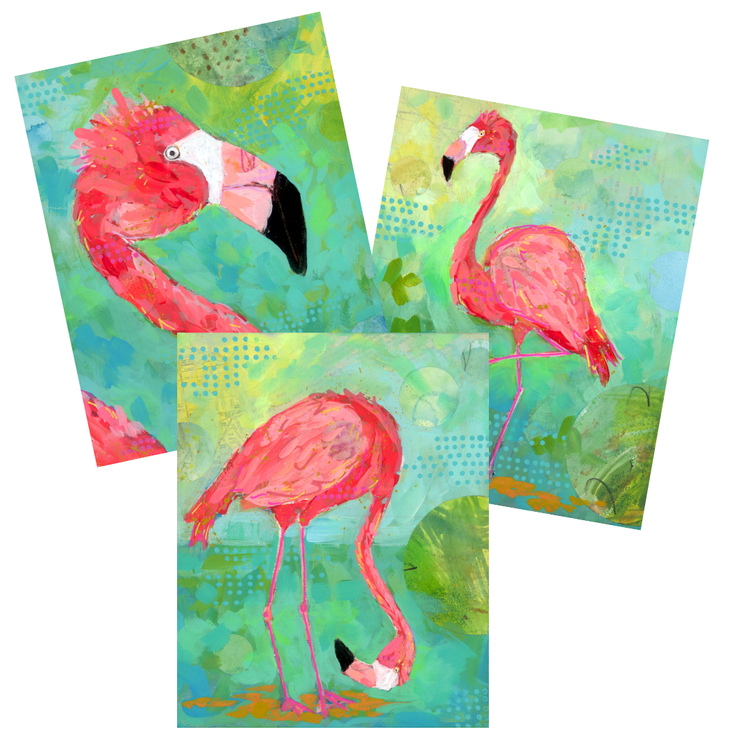 Flamingo Down - Fine Art Print