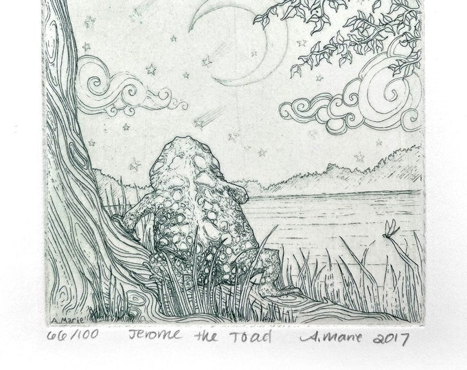 Jerome the Toad Etching