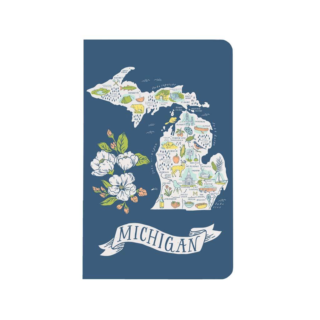 Illustrated Michigan Map Notebook