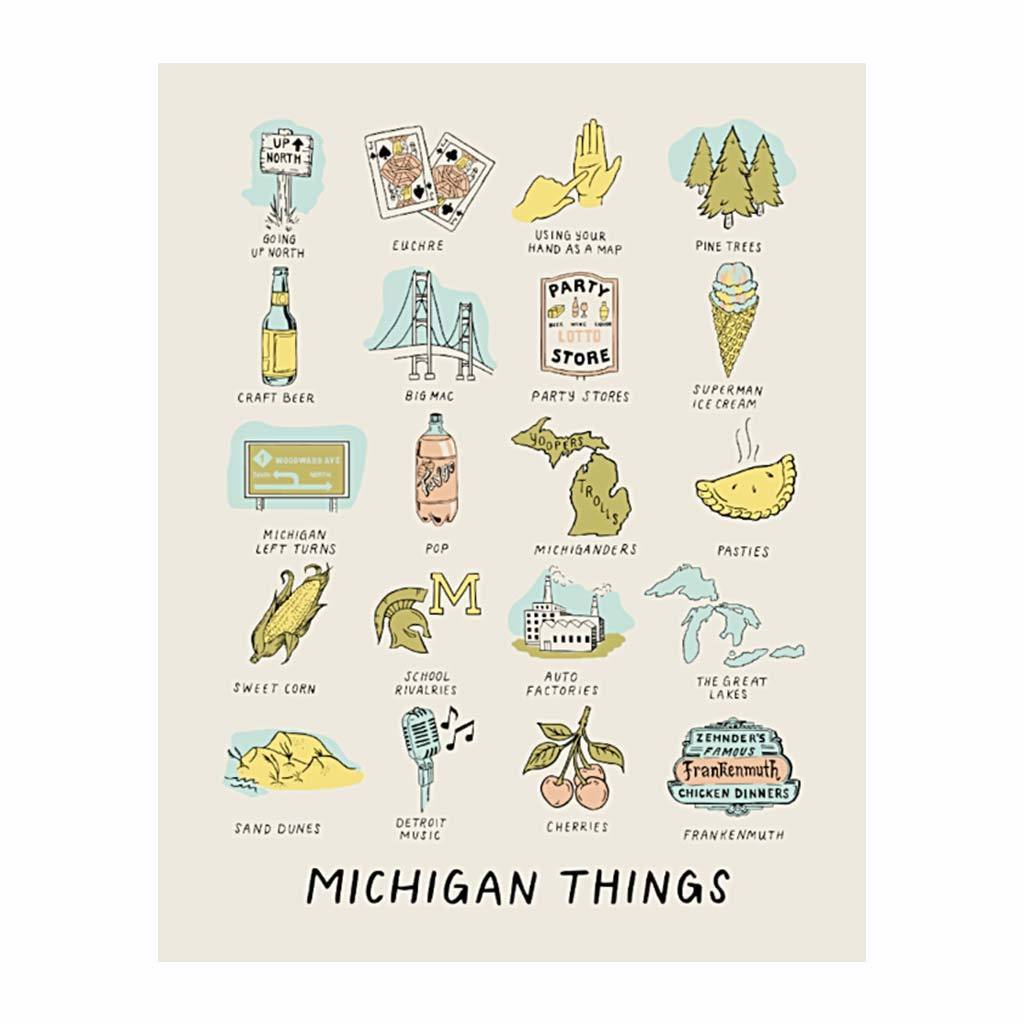Michigan Things Art Print