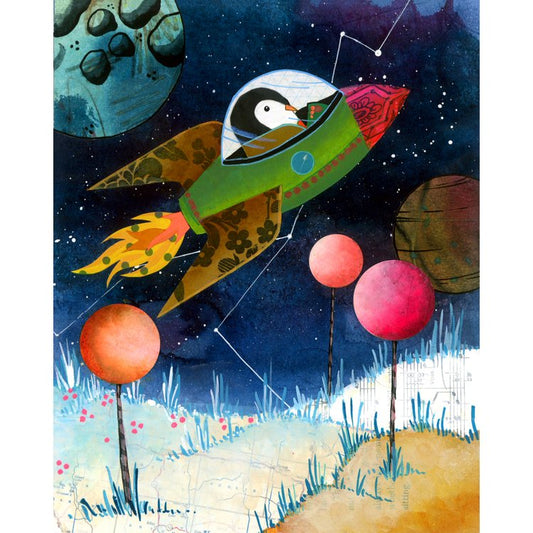 Rocket Penguin - fine art print