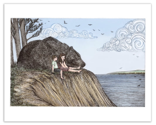 Sleeping Bear Bluff Illustration