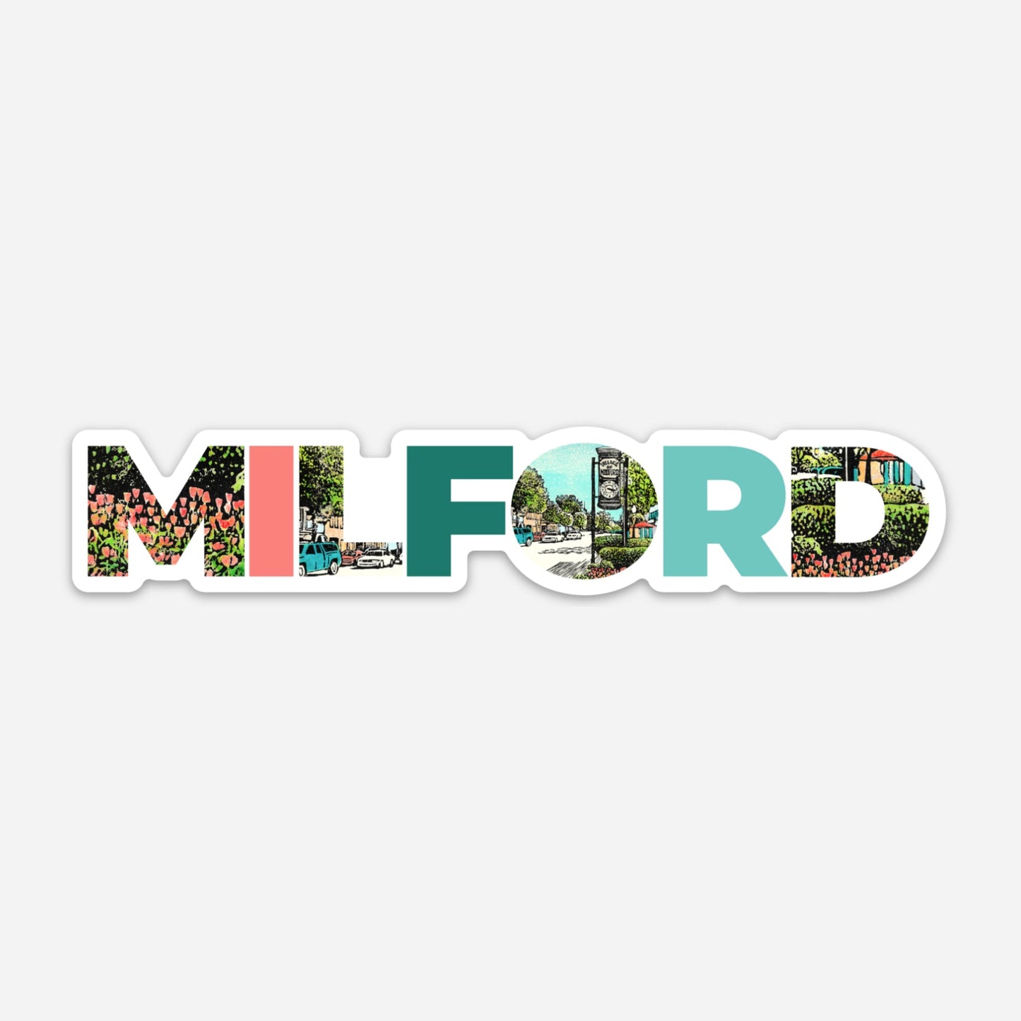 Milford Vinyl Sticker